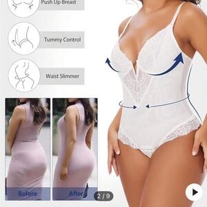 NWT White Lace Bodysuit